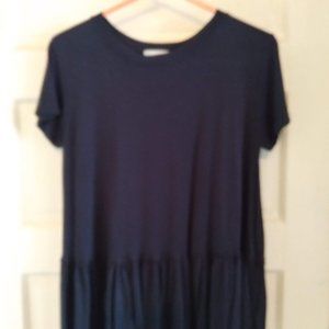 Truly Madly Deeply Crewneck Tee Shirt. Dark Blue. Size Medium